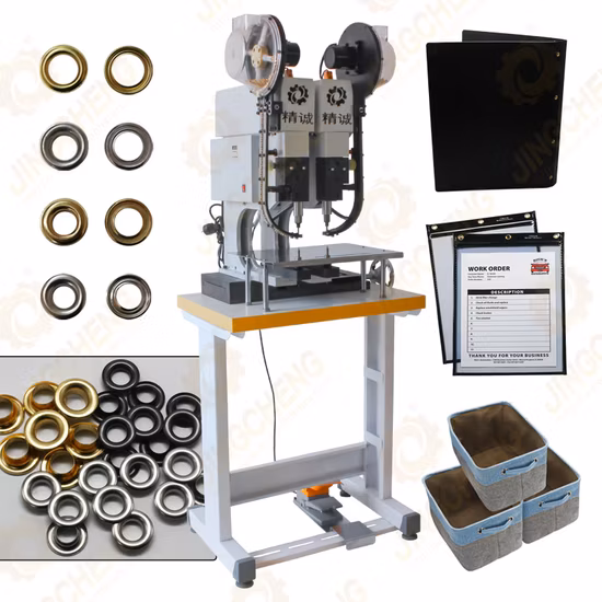 Automatic Eyelet Grommet Punching Setting Fixing Attaching Machine No Washer Version